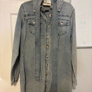 Savanna Jane Light Blue Denim Jacket with Tie Detail